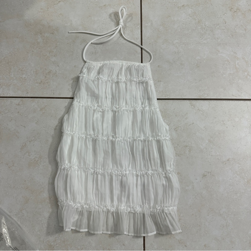 SHEIN White Halter Top and skirt set. Never worn